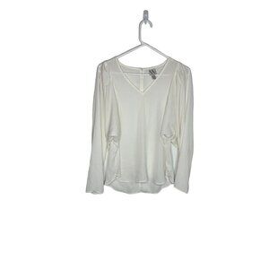 Worthington Long Sleeve Blouse Cream X-Small